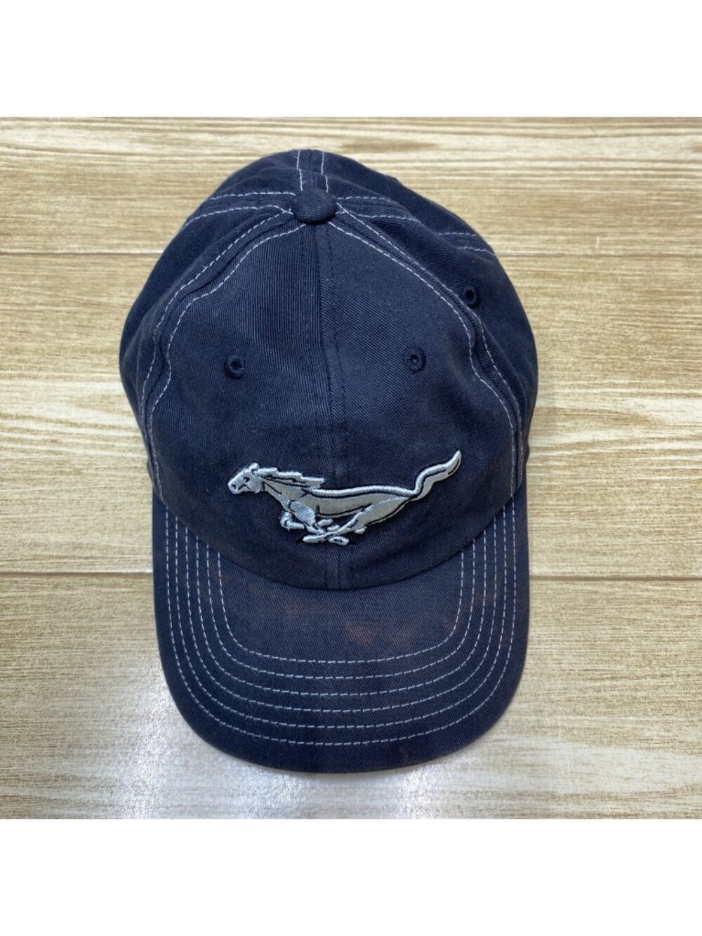 Vintage Ford Mustang Mens Baseball Cap Strap Back Distressed Hat 100% Cotton